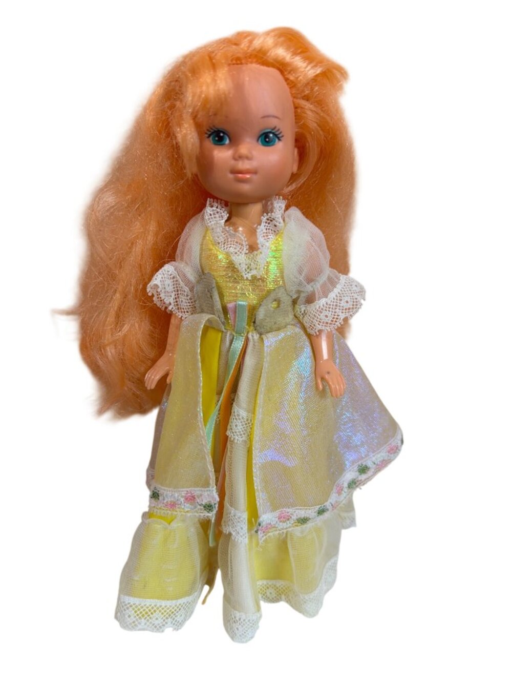 Maiden Curly Crown Lady Lovely Locks TCFC Mattel Doll Vintage 1986 Yellow